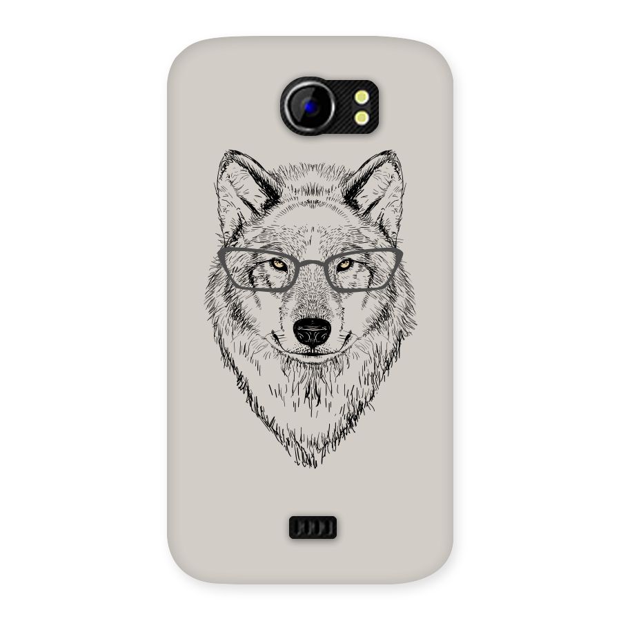 Nerdy Wolf Back Case for Micromax Canvas 2 A110