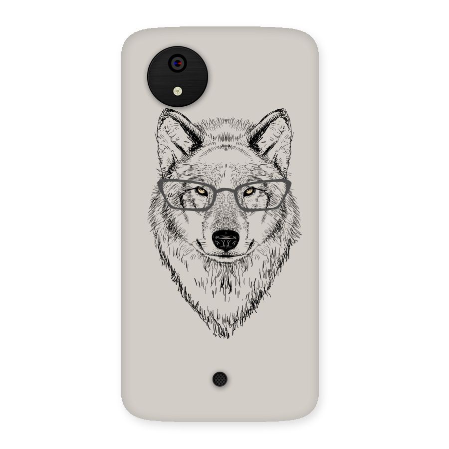 Nerdy Wolf Back Case for Micromax Canvas A1