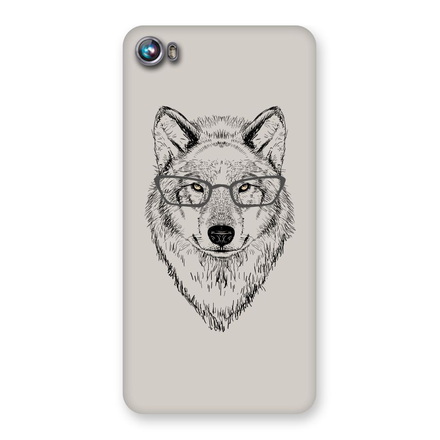 Nerdy Wolf Back Case for Micromax Canvas Fire 4 A107
