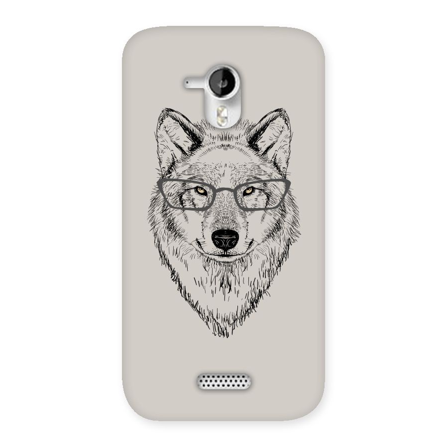 Nerdy Wolf Back Case for Micromax Canvas HD A116