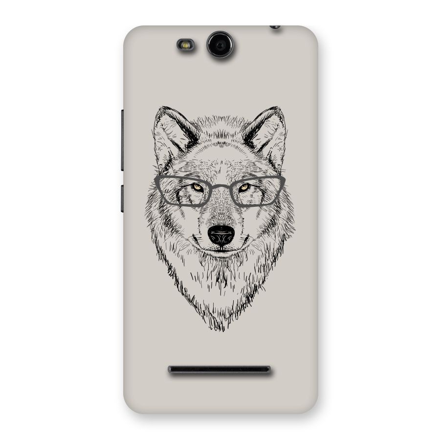 Nerdy Wolf Back Case for Micromax Canvas Juice 3 Q392