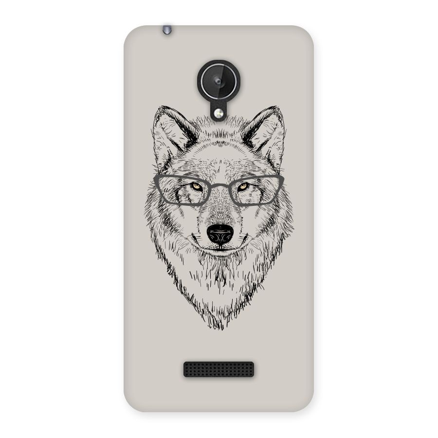 Nerdy Wolf Back Case for Micromax Canvas Spark Q380