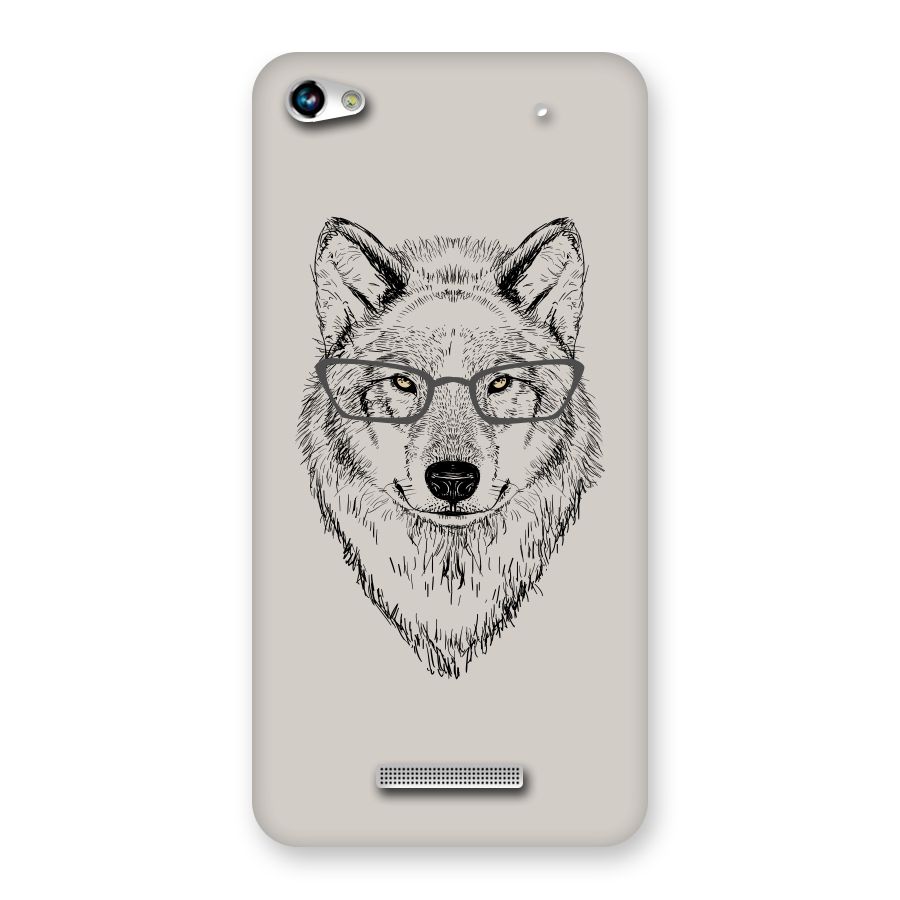 Nerdy Wolf Back Case for Micromax Hue 2