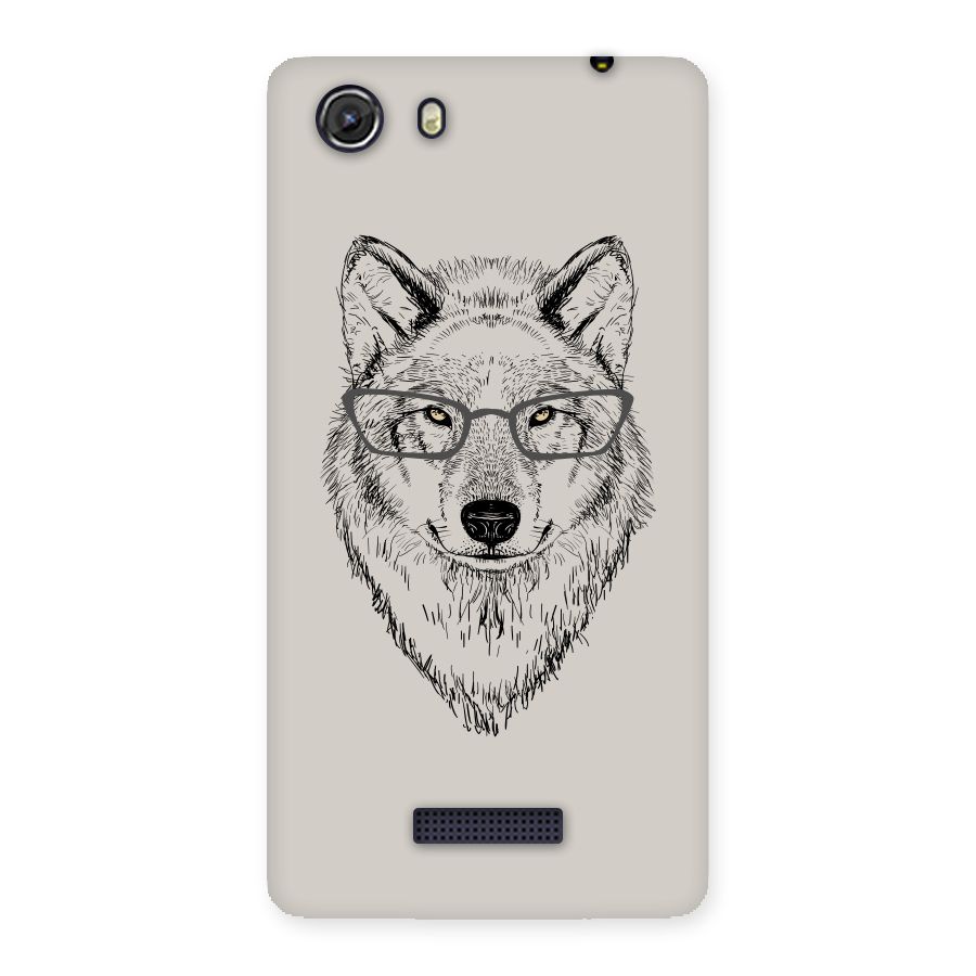 Nerdy Wolf Back Case for Micromax Unite 3