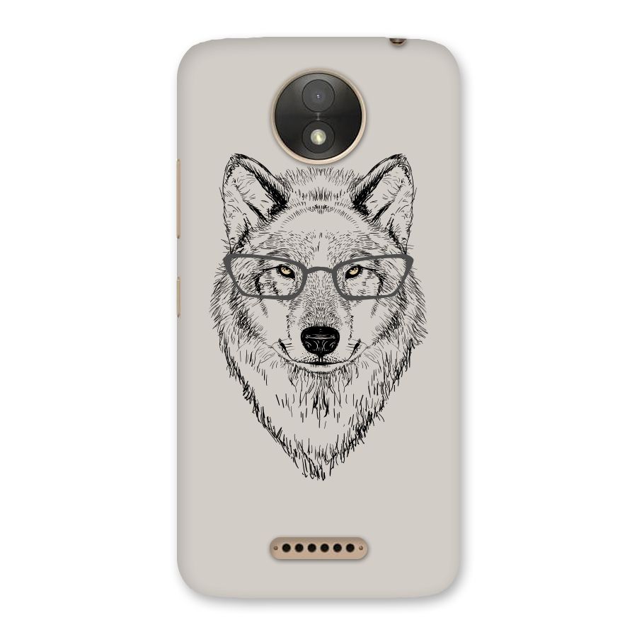 Nerdy Wolf Back Case for Moto C Plus