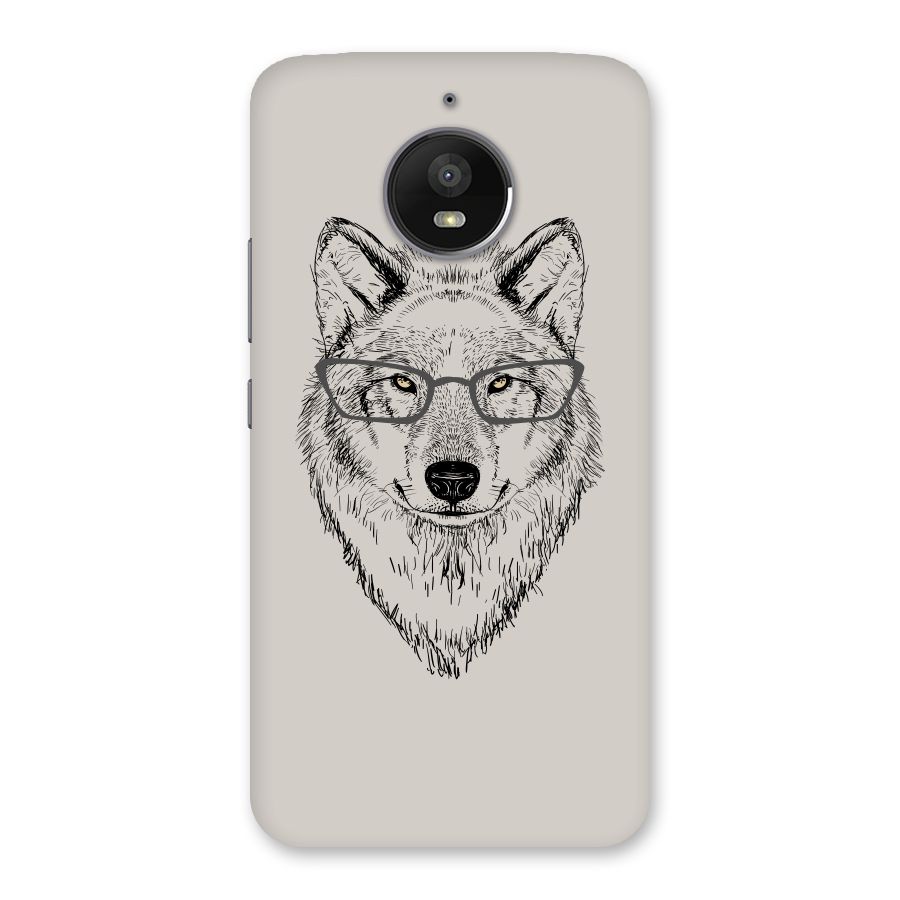 Nerdy Wolf Back Case for Moto E4 Plus
