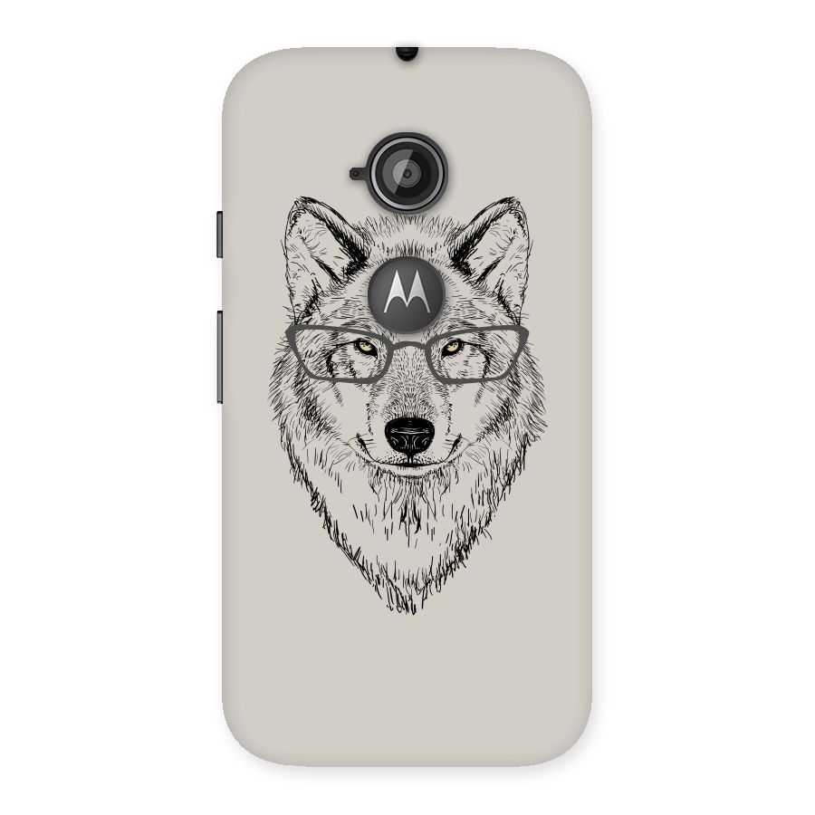 Nerdy Wolf Back Case for Moto E 2nd Gen