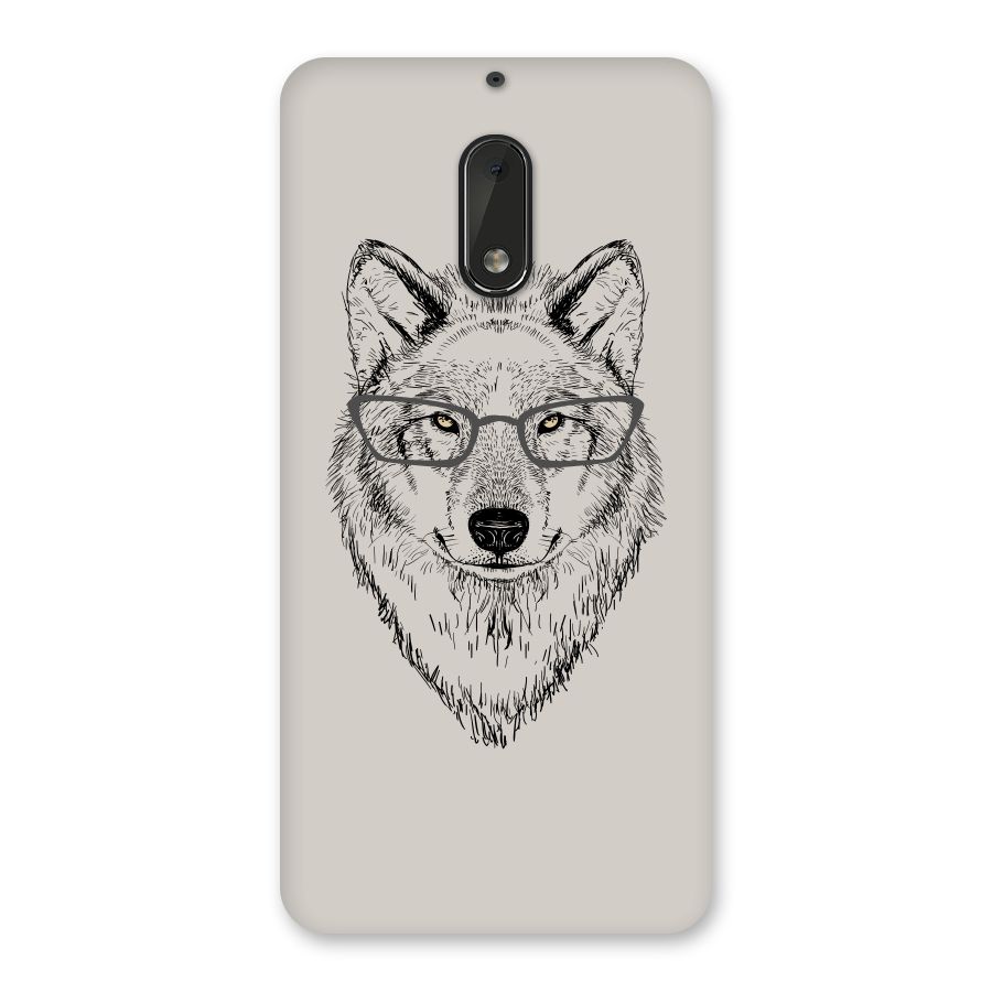 Nerdy Wolf Back Case for Nokia 6