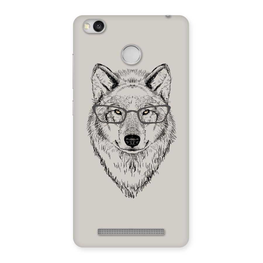 Nerdy Wolf Back Case for Redmi 3S Prime