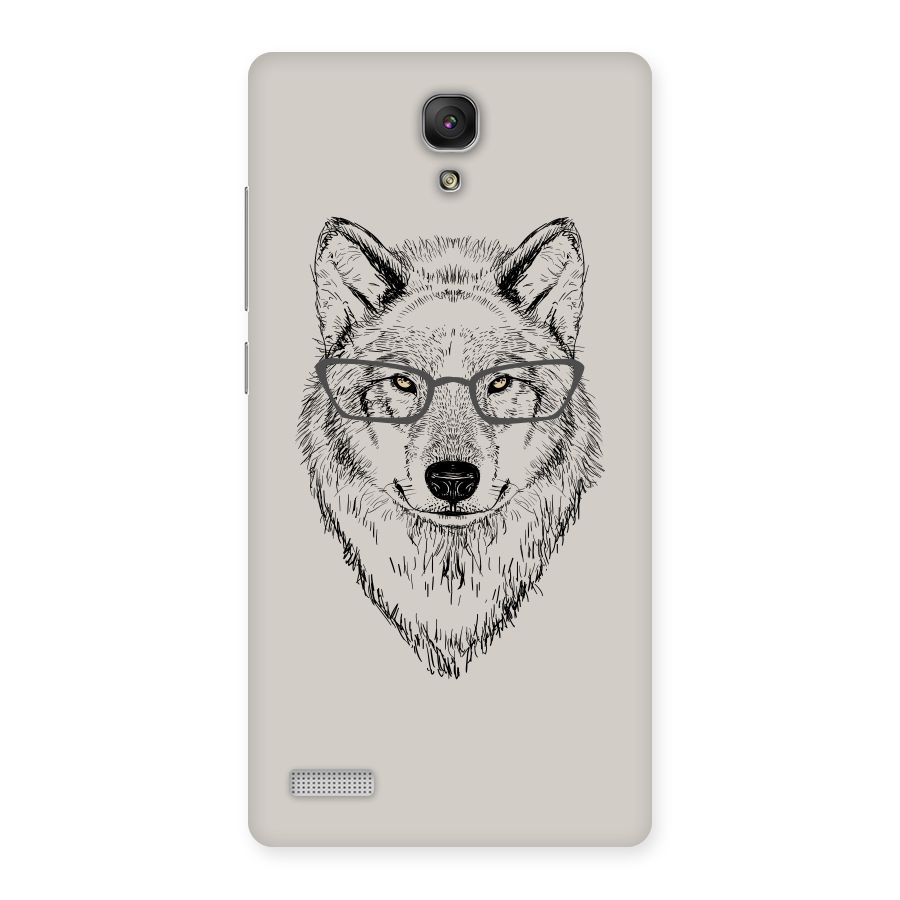 Nerdy Wolf Back Case for Redmi Note