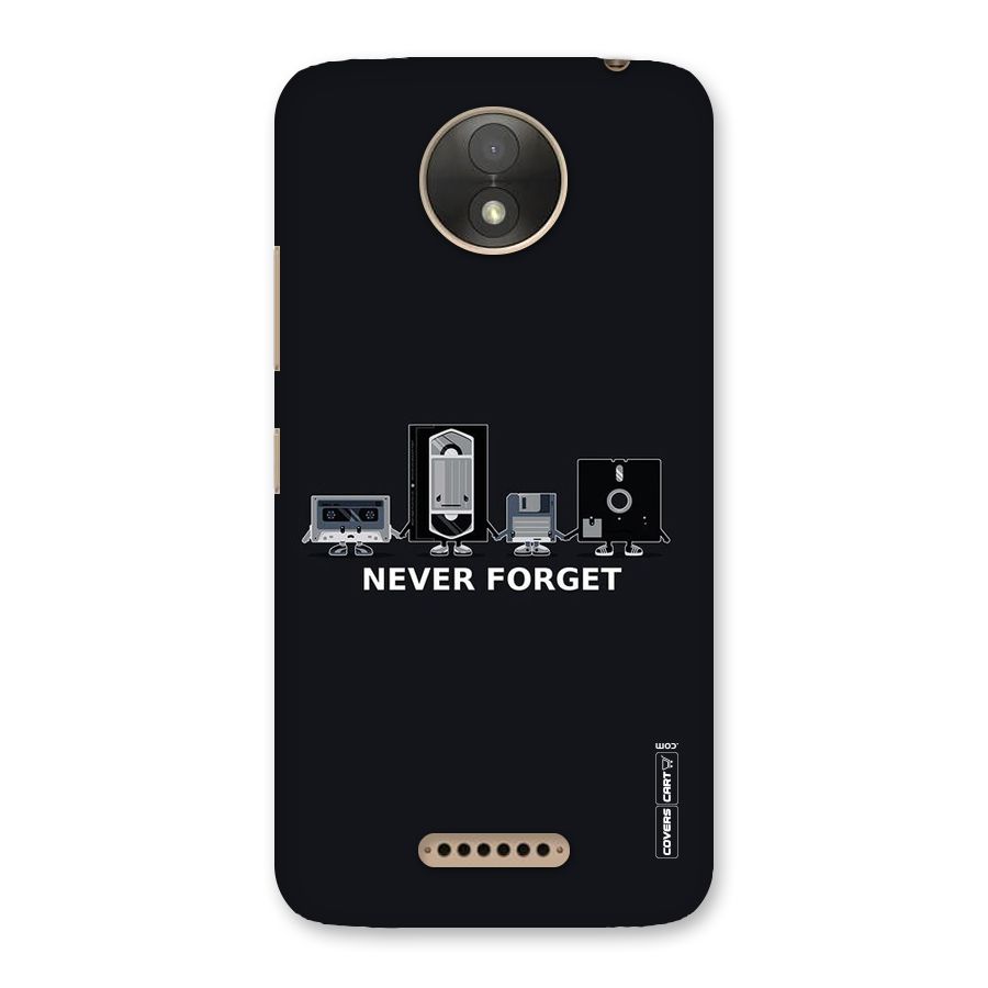 Never Forget Back Case for Moto C Plus