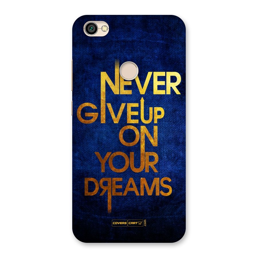 Never Give Up Back Case for Redmi Y1 2017