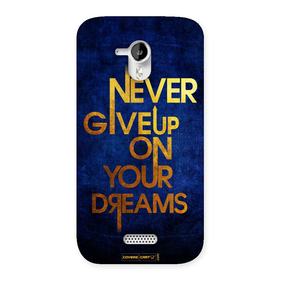 Never Give Up Back Case for Micromax Canvas HD A116