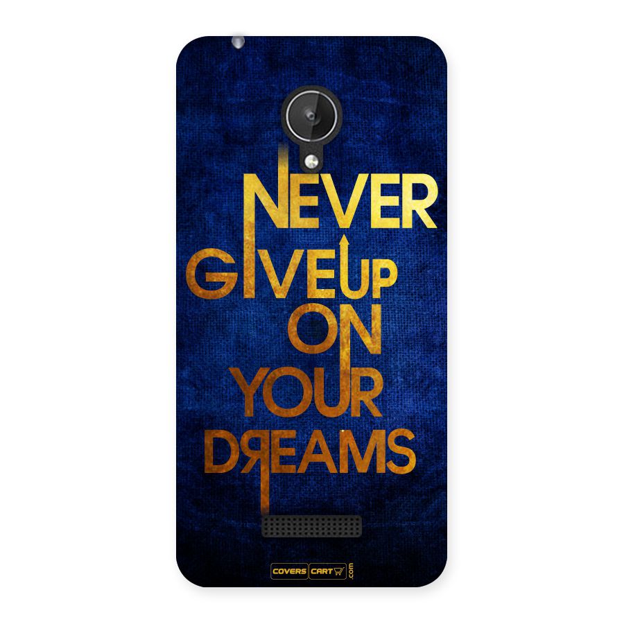 Never Give Up Back Case for Micromax Canvas Spark Q380
