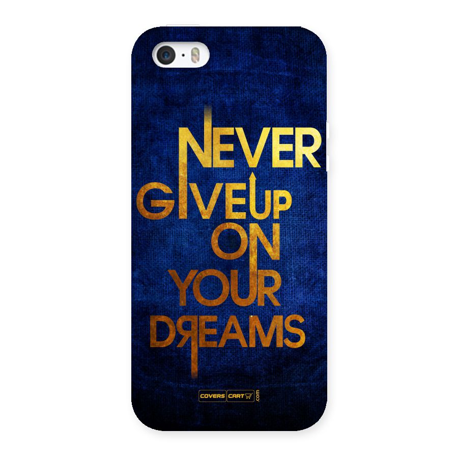 Never Give Up Back Case for iPhone SE