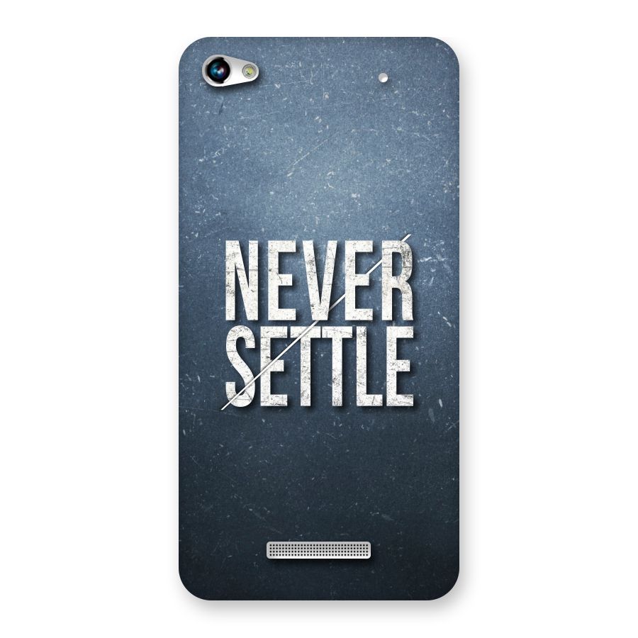 Never Settle Back Case for Micromax Hue 2