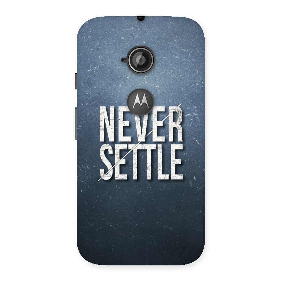 Never Settle Back Case for Moto E 2nd Gen