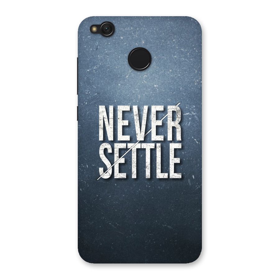 Never Settle Back Case for Redmi 4