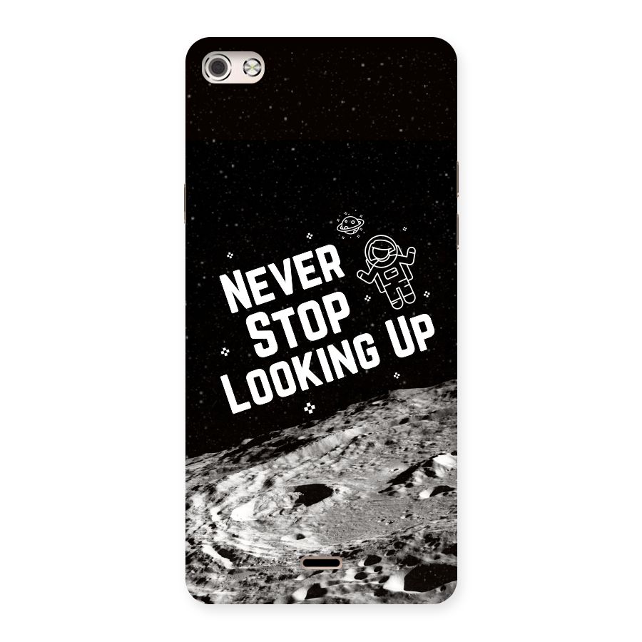 Never Stop Looking Up Back Case for Micromax Canvas Silver 5