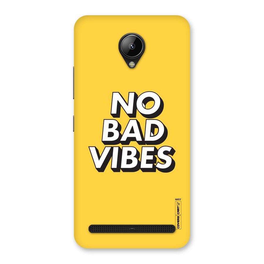 No Bad Vibes Back Case for Lenovo C2
