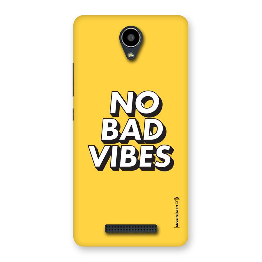 No Bad Vibes Back Case for Redmi Note 2