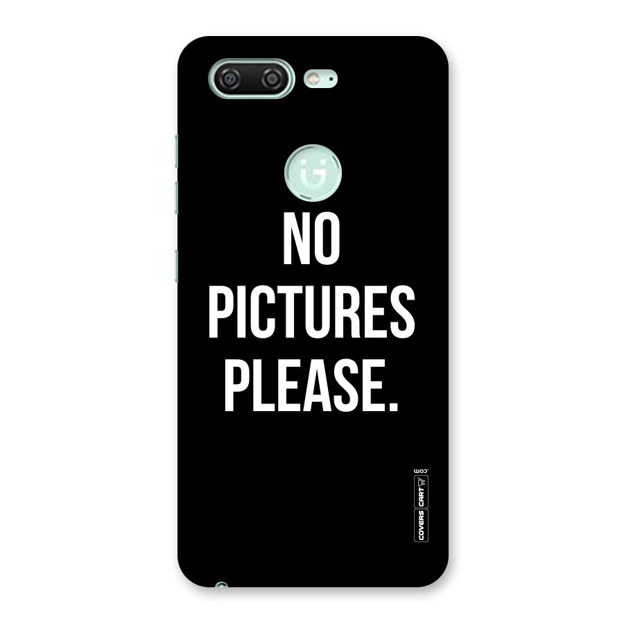 No Pictures Please Back Case for Gionee S10