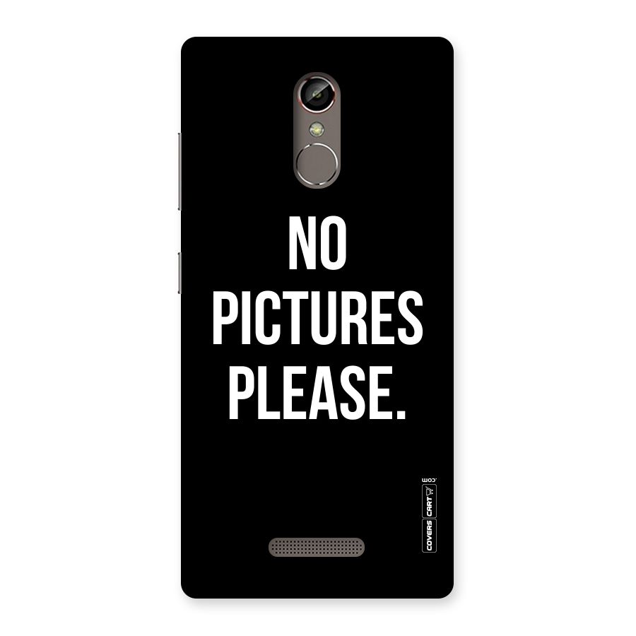 No Pictures Please Back Case for Gionee S6s