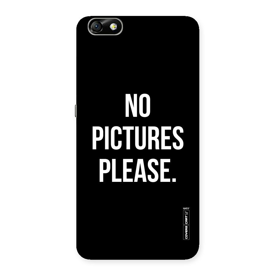 No Pictures Please Back Case for Honor 4X