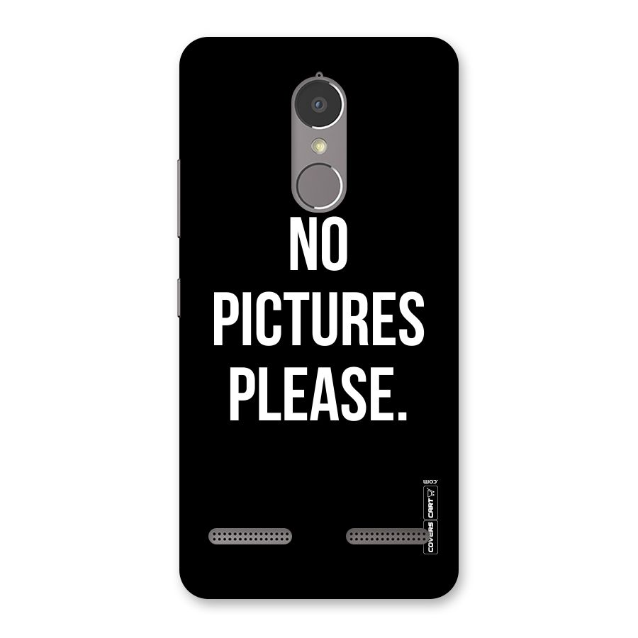 No Pictures Please Back Case for Lenovo K6