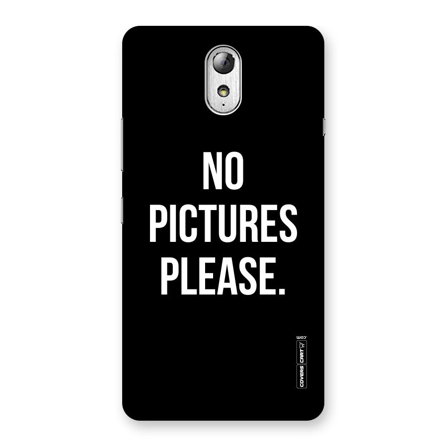 No Pictures Please Back Case for Lenovo Vibe P1M