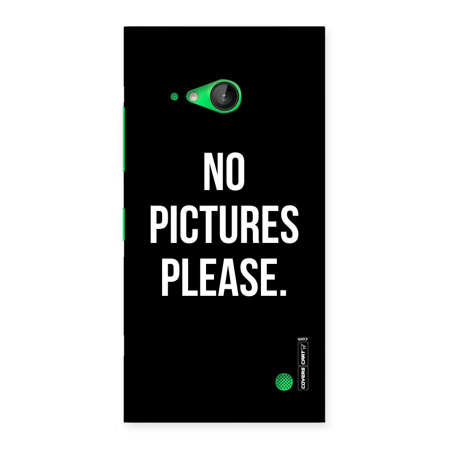 No Pictures Please Back Case for Lumia 730