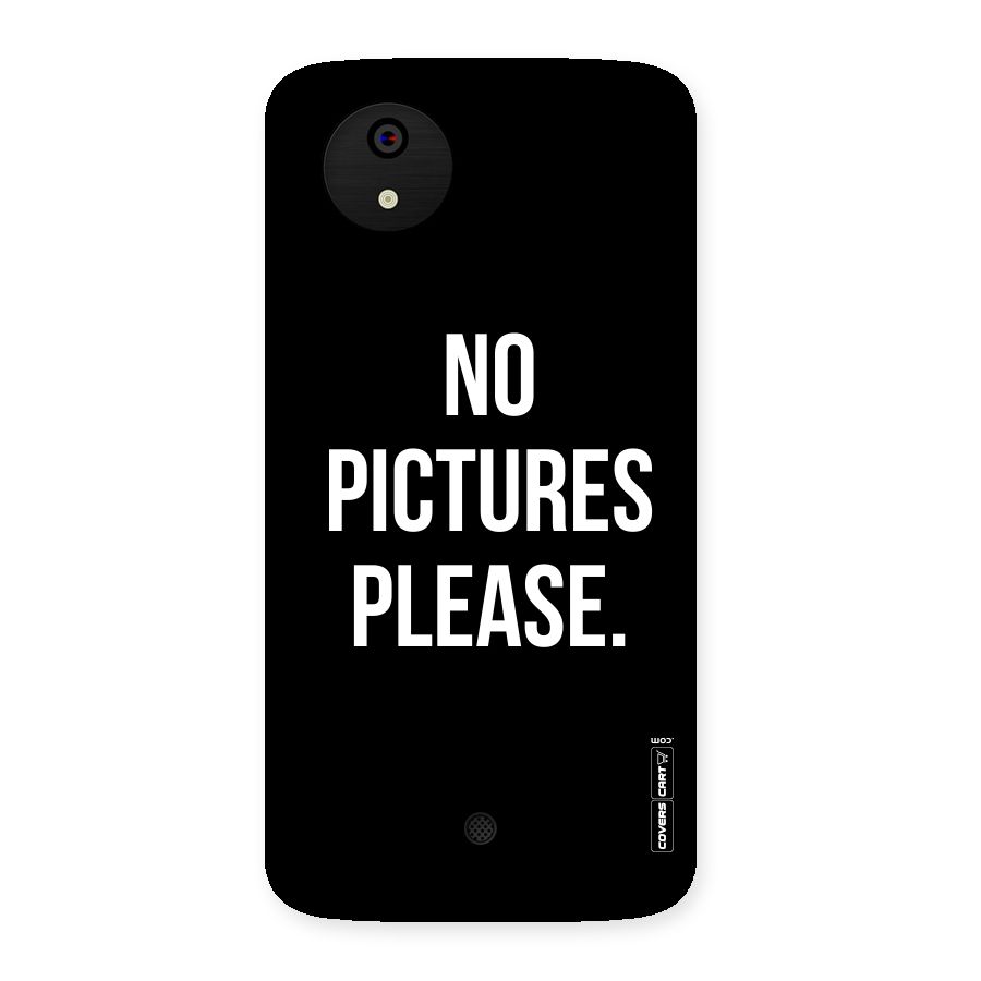 No Pictures Please Back Case for Micromax Canvas A1