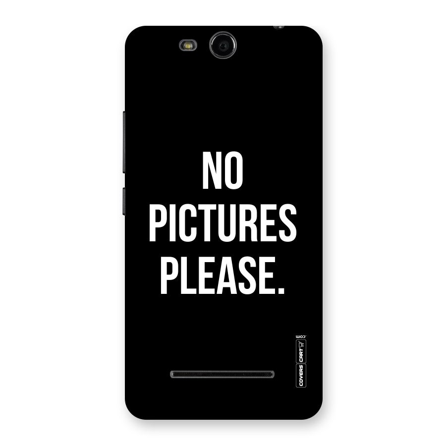 No Pictures Please Back Case for Micromax Canvas Juice 3 Q392