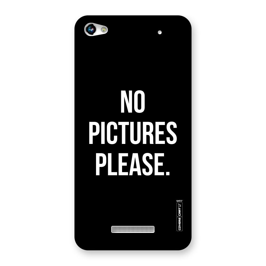 No Pictures Please Back Case for Micromax Hue 2