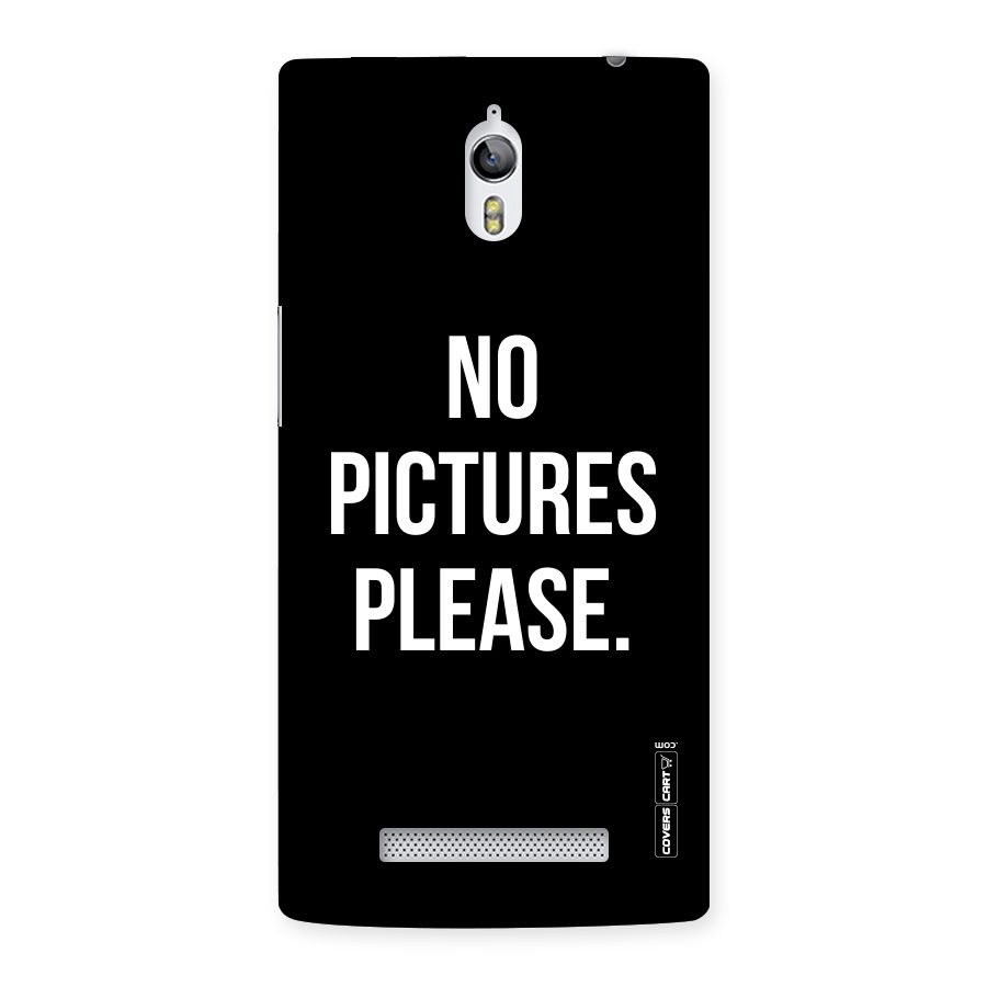 No Pictures Please Back Case for Oppo Find 7