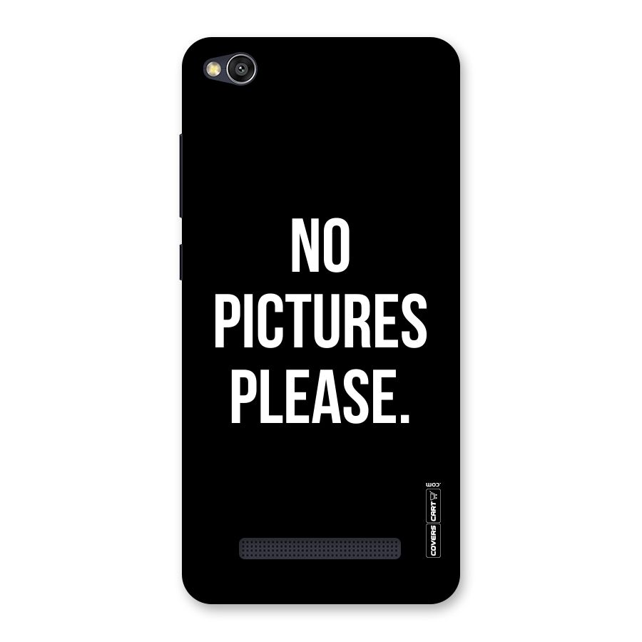 No Pictures Please Back Case for Redmi 4A