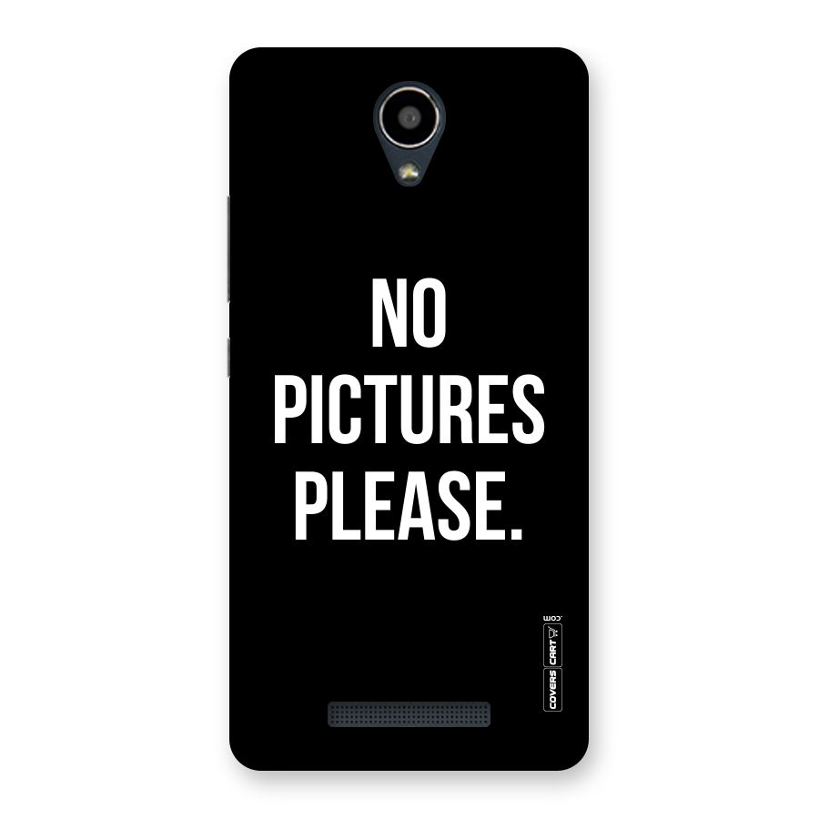 No Pictures Please Back Case for Redmi Note 2