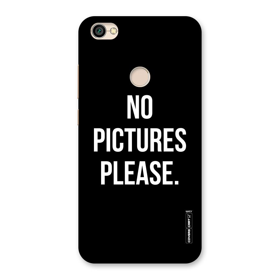No Pictures Please Back Case for Redmi Y1 2017