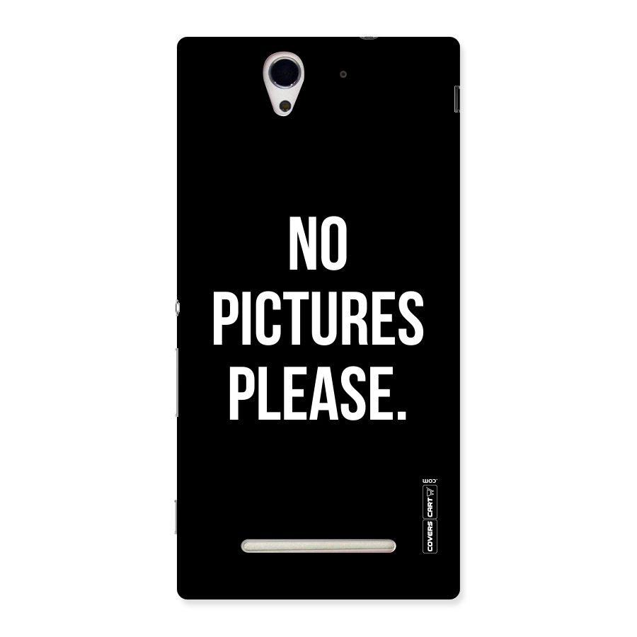 No Pictures Please Back Case for Sony Xperia C3