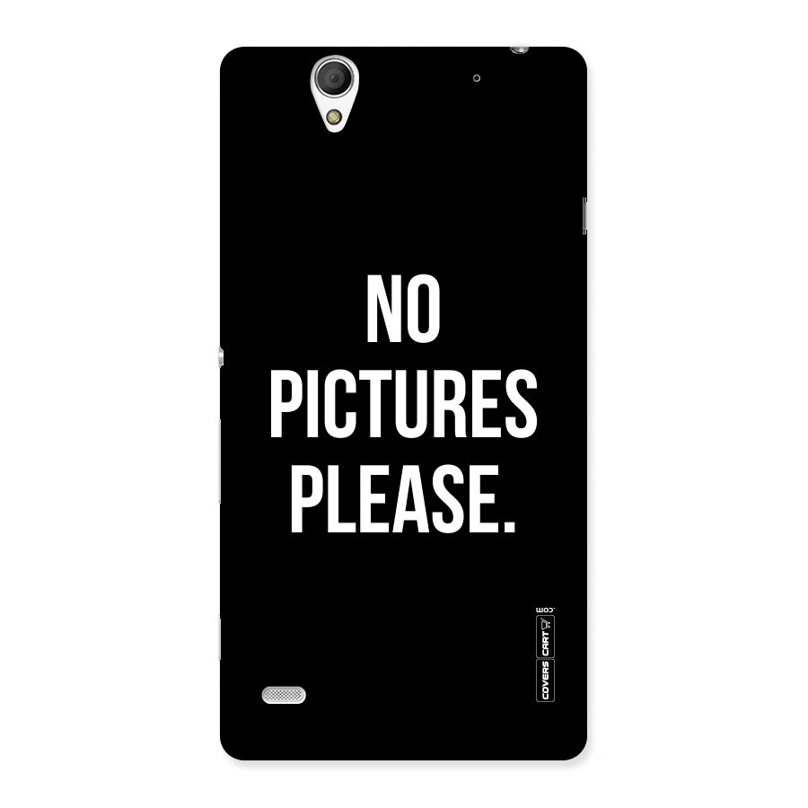 No Pictures Please Back Case for Sony Xperia C4
