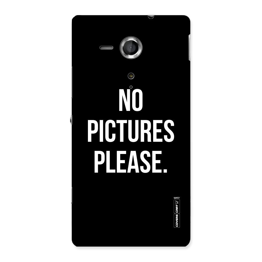 No Pictures Please Back Case for Sony Xperia SP