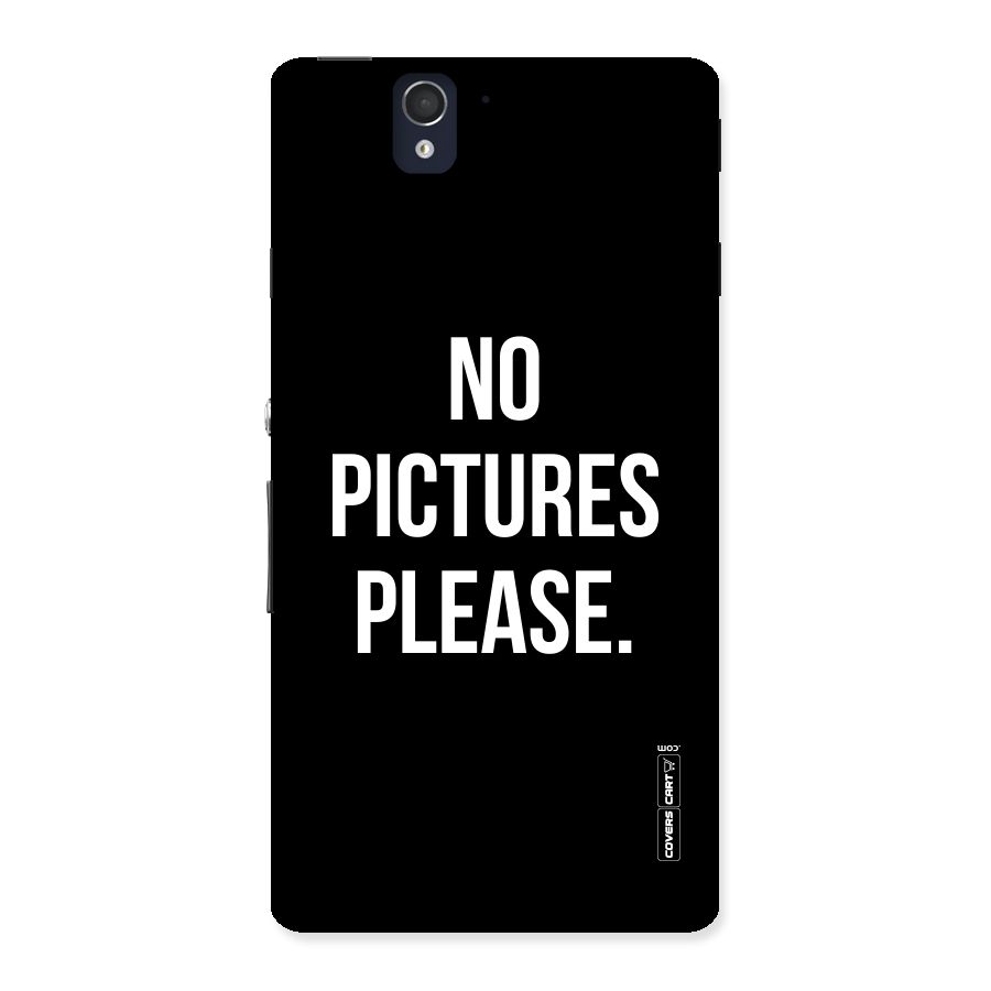 No Pictures Please Back Case for Sony Xperia Z