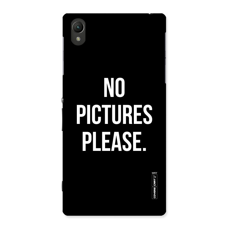 No Pictures Please Back Case for Sony Xperia Z1