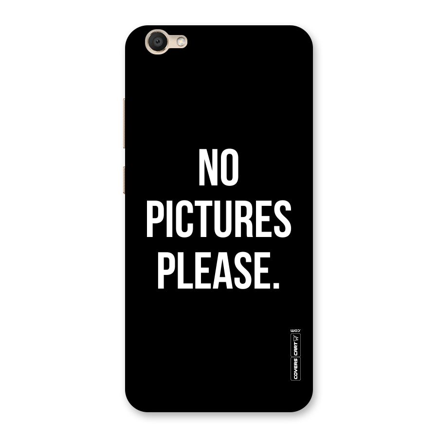 No Pictures Please Back Case for Vivo V5