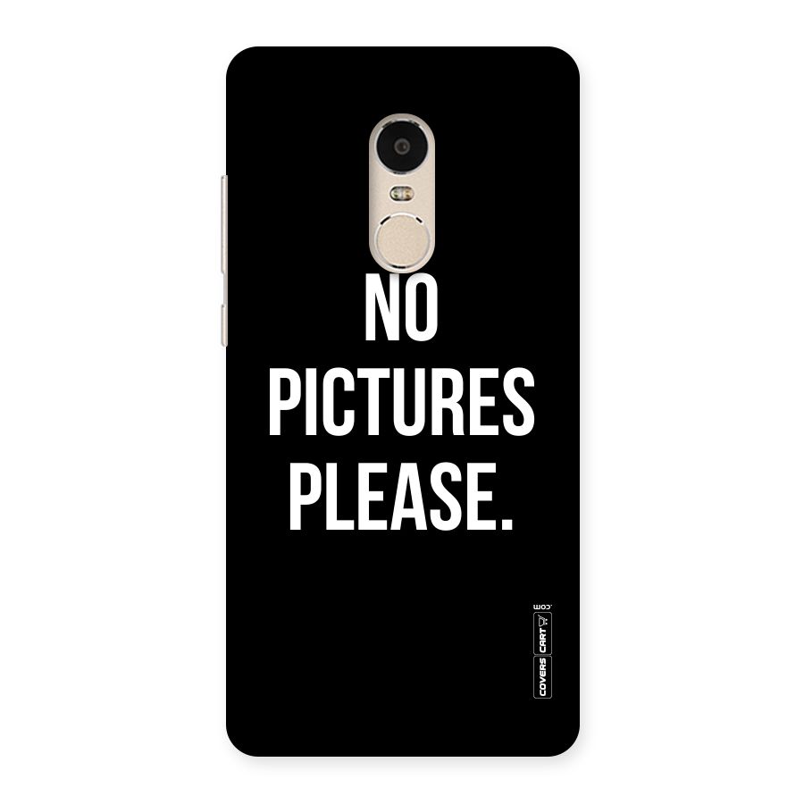 No Pictures Please Back Case for Xiaomi Redmi Note 4