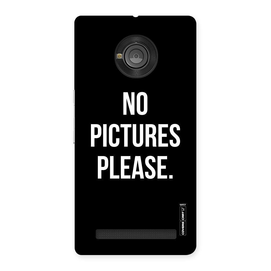 No Pictures Please Back Case for Yu Yunique