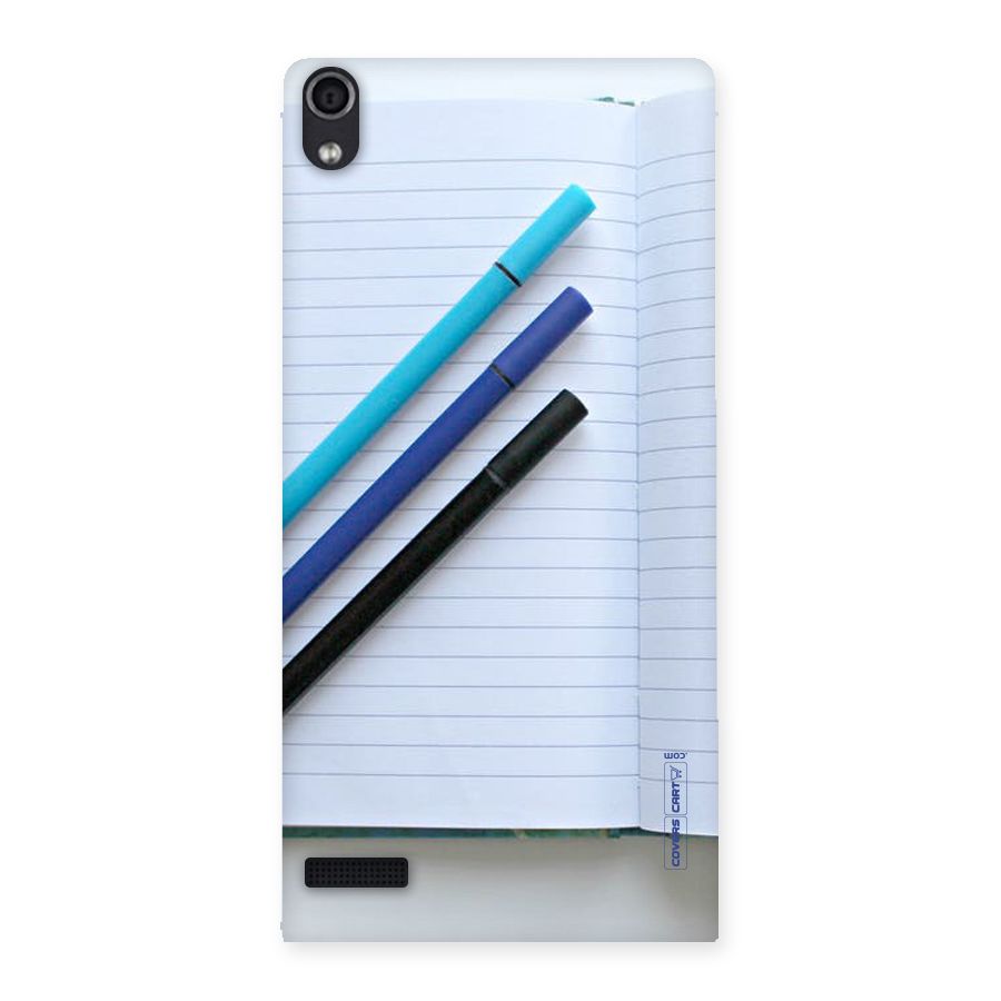 Notebook And Pens Back Case for Ascend P6