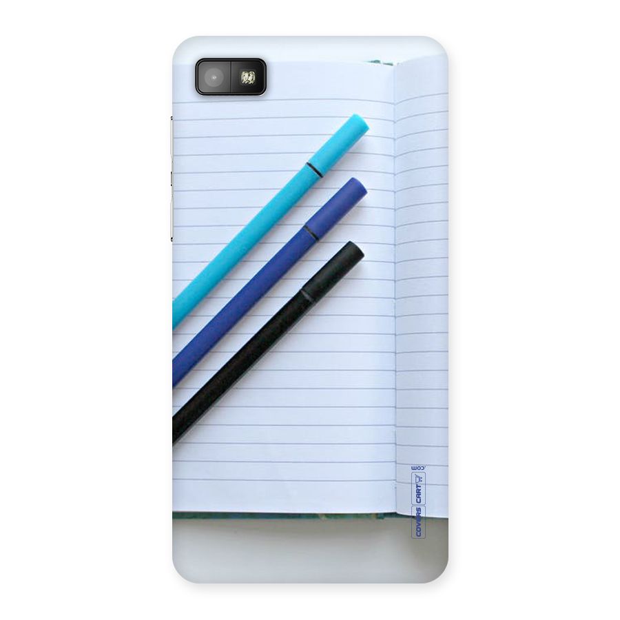 Notebook And Pens Back Case for Blackberry Z10