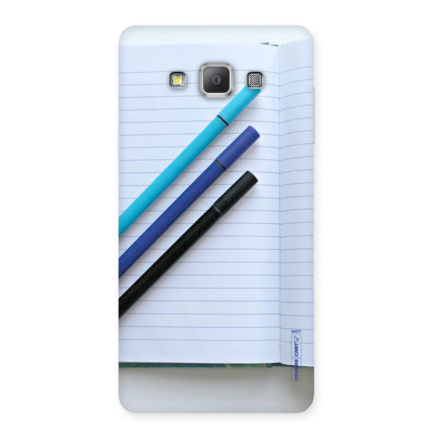 Notebook And Pens Back Case for Galaxy A7
