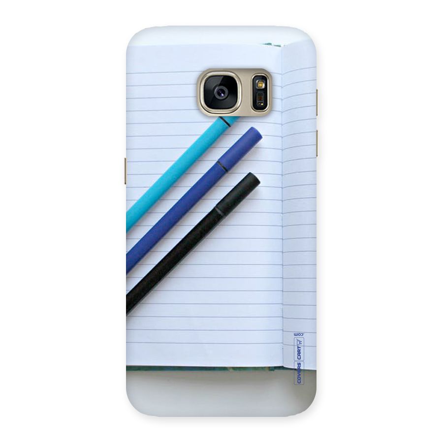 Notebook And Pens Back Case for Galaxy S7